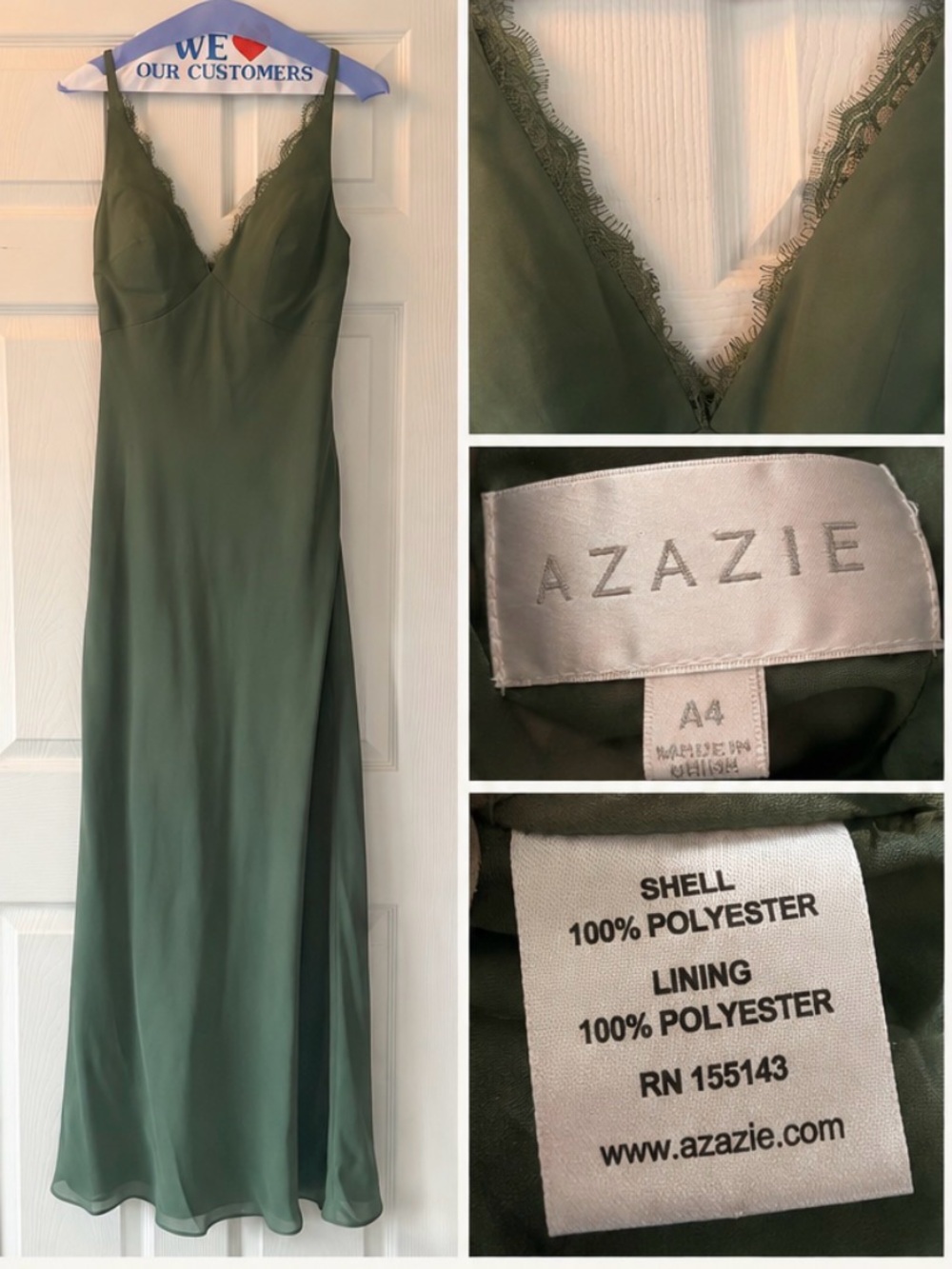 Azazie Tianna Eucalyptus Chiffon Bridesmaid Dress A4